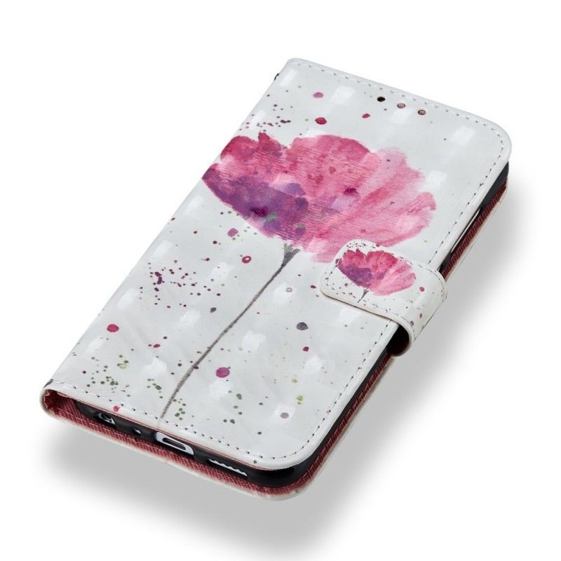 Kožené Pouzdro Honor 9 Lite 3d Akvarelový Mák