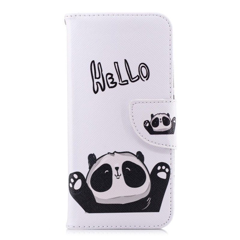 Kožený Kryt Honor 10 Ahoj Print Panda
