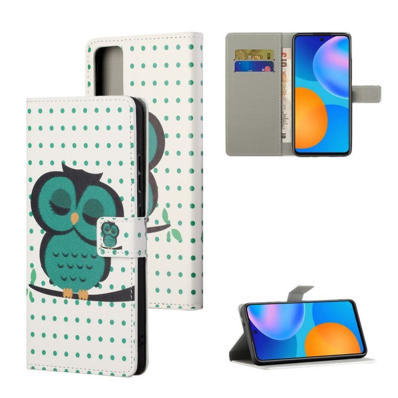 Kožený Kryt Honor 10x Lite Spící Sova