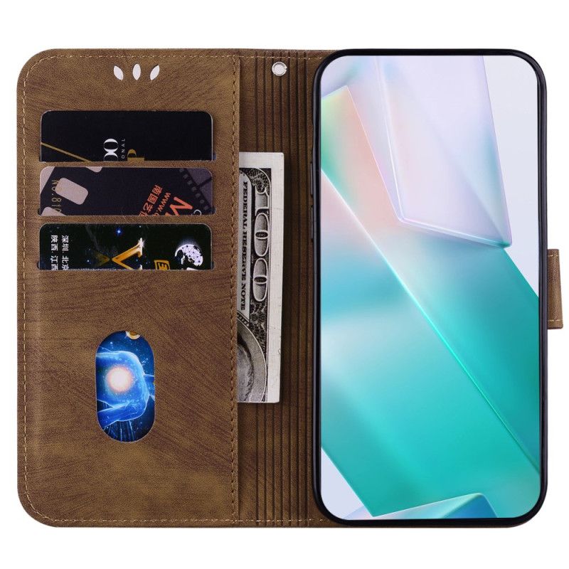 Kožený Kryt Honor X9b / Magic 6 Lite Tištěný Vzor Tygra