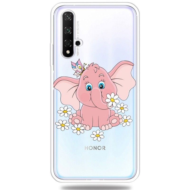 Kryt Honor 20 Průhledný Růžový Slon