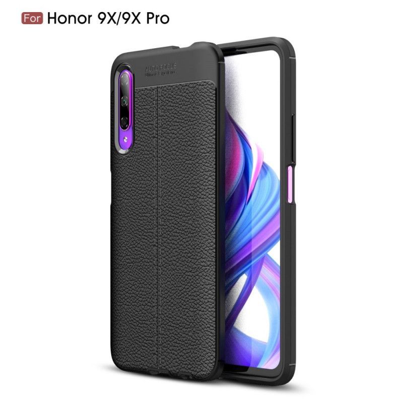 Kryt Honor 9x Pro Litchi S Dvojitým Koženým Efektem