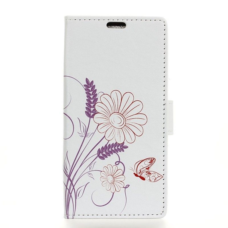 Kryt Huawei P Smart Z / Design Motýli A Květiny Flipové Pouzdro Honor 9x