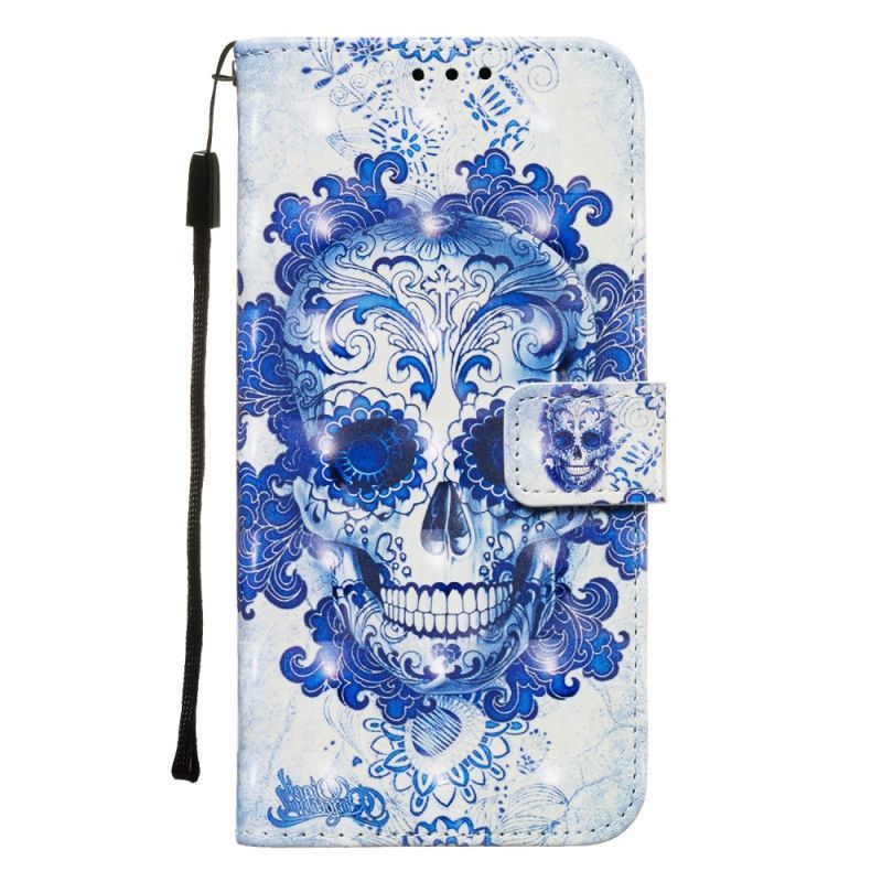 Kryt Huawei P Smart Z / Květinová Lebka Flipové Pouzdro Na Honor 9x