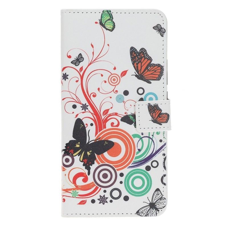 Kryt Huawei Y5 2019 / Flipové Pouzdro Honor 8s Motýli A Květiny