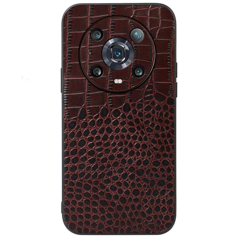Kryt Na Honor Magic 4 Pro Pravá Krokodýlí Textura Kůže
