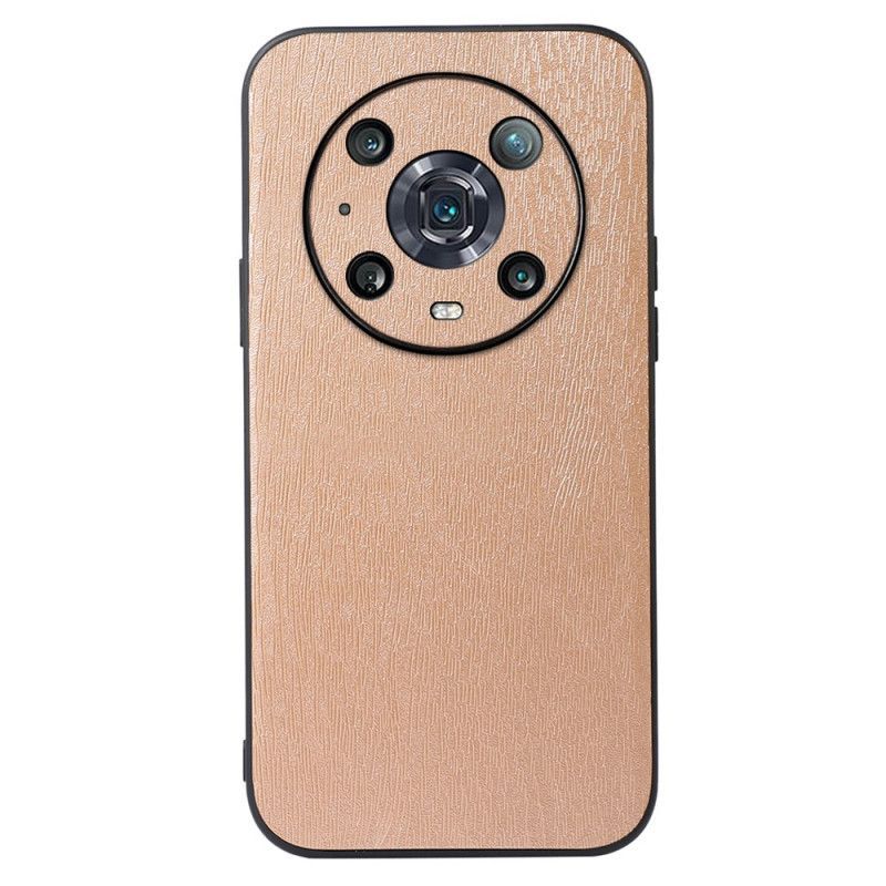 Kryty Na Mobil Na Honor Magic 4 Pro Styl Kůže S Dřevěným Efektem