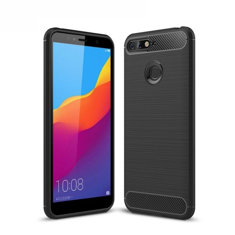 Pouzdro Huawei Kryt Honor 7a Z Kartáčovaného Uhlíkového Vlákna