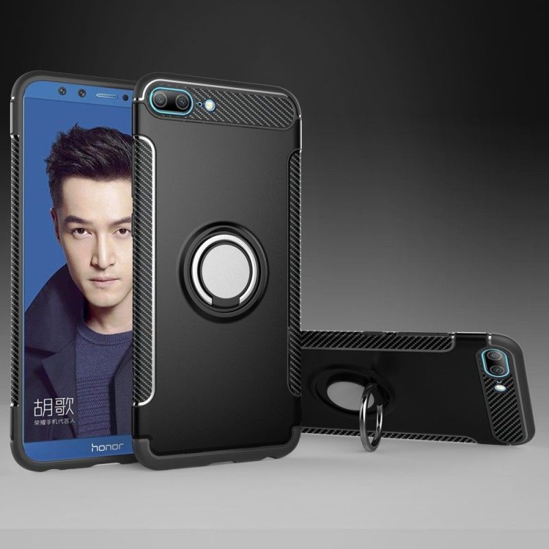 Pouzdro Huawei Kryt Honor 9 Lite Magnetický Prstenec Z Uhlíkových Vláken