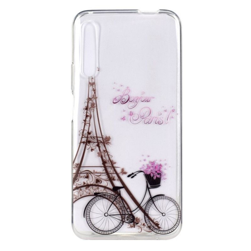 Pouzdro Huawei P Smart Pro / Kryt Honor 9x Pro Transparentní Bonjour Paris