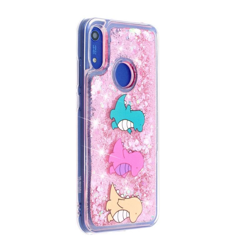 Samsung Galaxy A40 Dinosaurus Zábavné Třpytivé Pouzdro