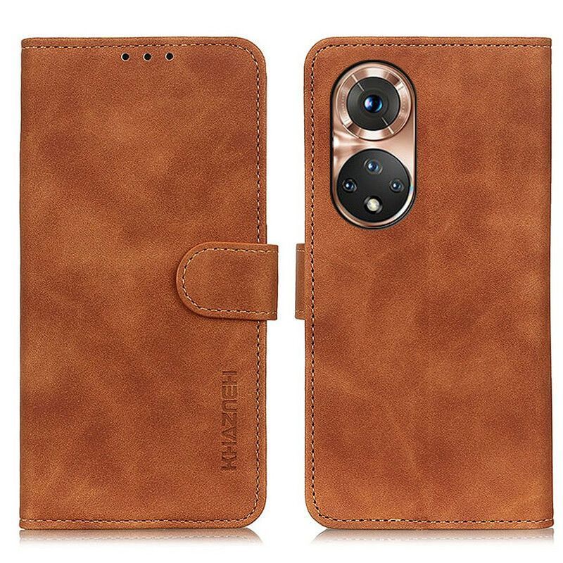 Čest 50 / Kryt Huawei Nova 9 Vintage Khazneh Kožený Efekt