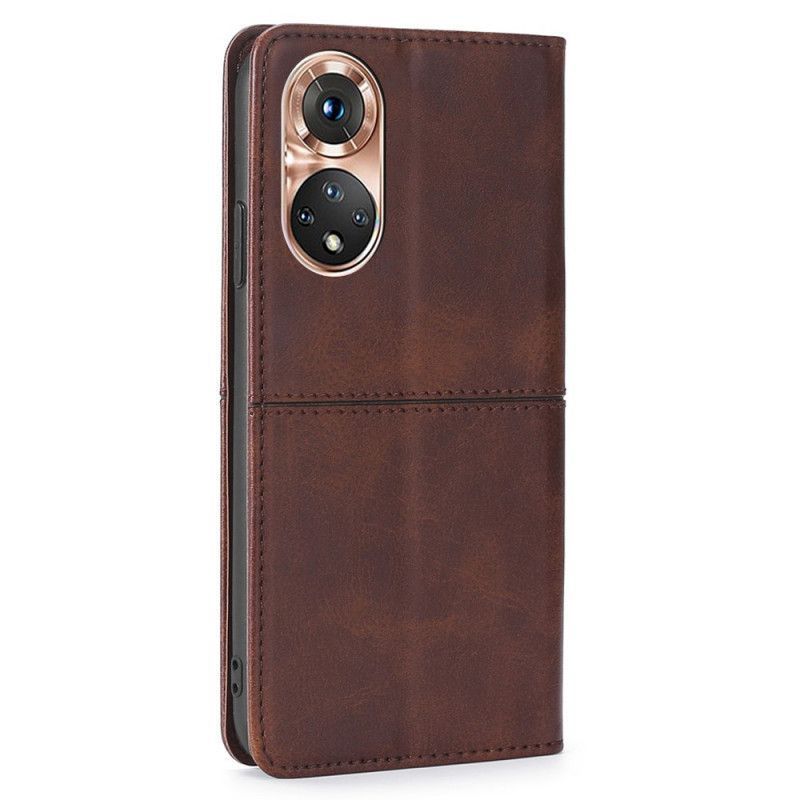 Flip Cover Honor 50 / Kožené Prošívání Stylu Huawei Nova 9