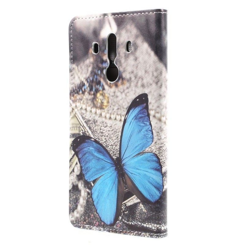 Flipové Pouzdro Huawei Mate 10 Pro Modrý Motýl