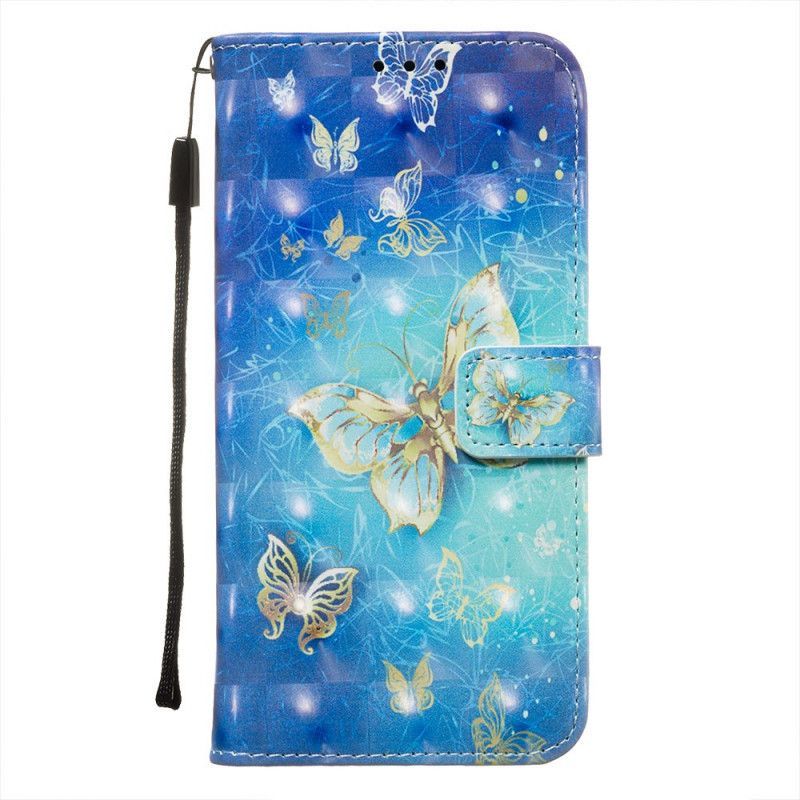 Flipové Pouzdro Huawei Mate 30 Pro Zlatí Motýli