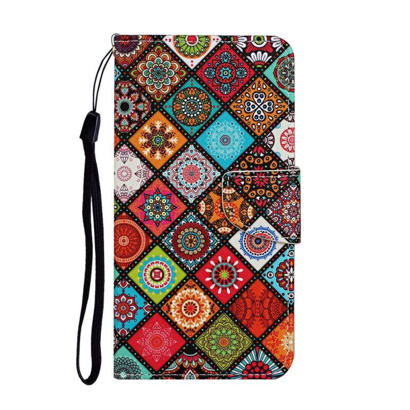 Flipové Pouzdro Huawei P Smart 2020 Patchworkové Mandaly S Páskem