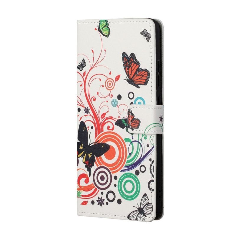 Flipové Pouzdro Huawei P Smart 2021 Motýli A Květiny