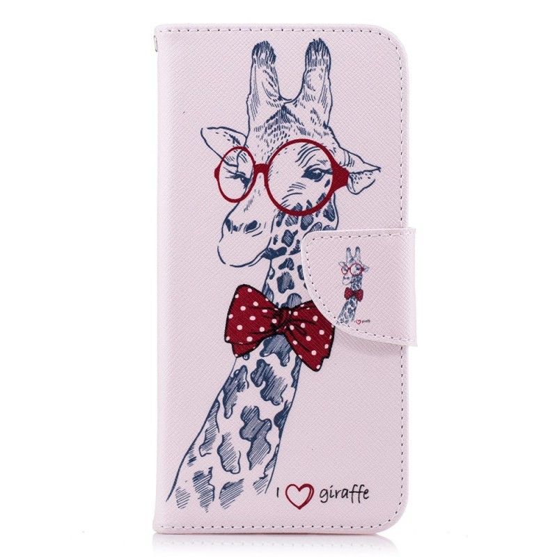 Flipové Pouzdro Huawei P20 Hloupá Žirafa