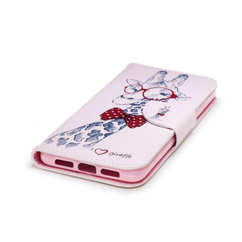 Flipové Pouzdro Huawei P20 Hloupá Žirafa