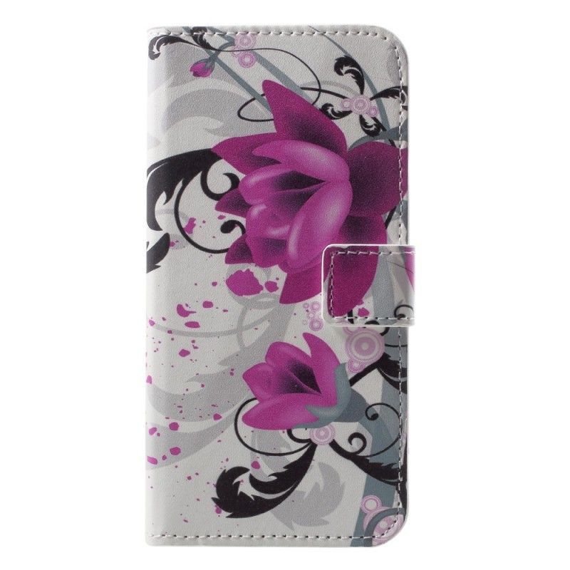 Flipové Pouzdro Huawei P20 Lite Tropické Květiny