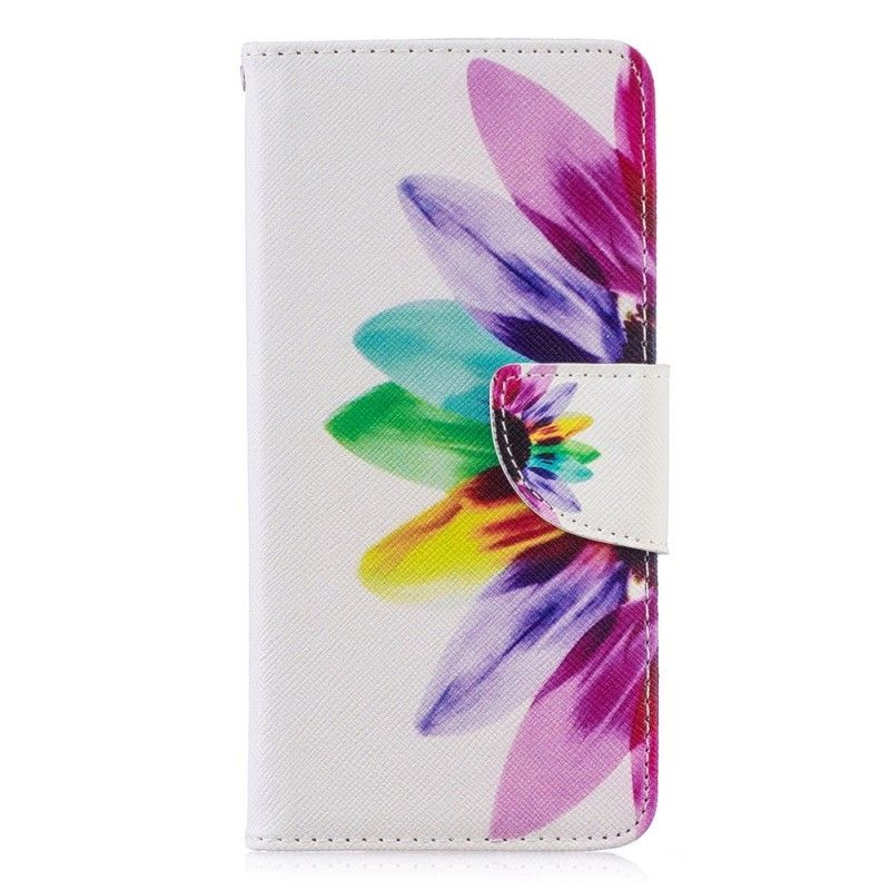 Flipové Pouzdro Huawei P30 Akvarelová Květina