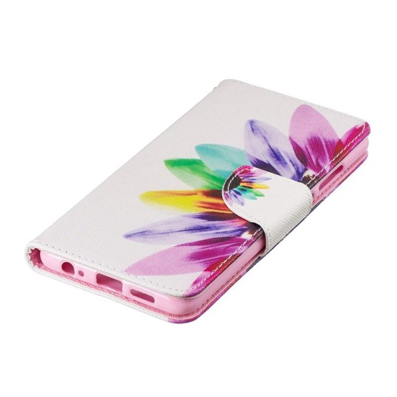 Flipové Pouzdro Huawei P30 Akvarelová Květina