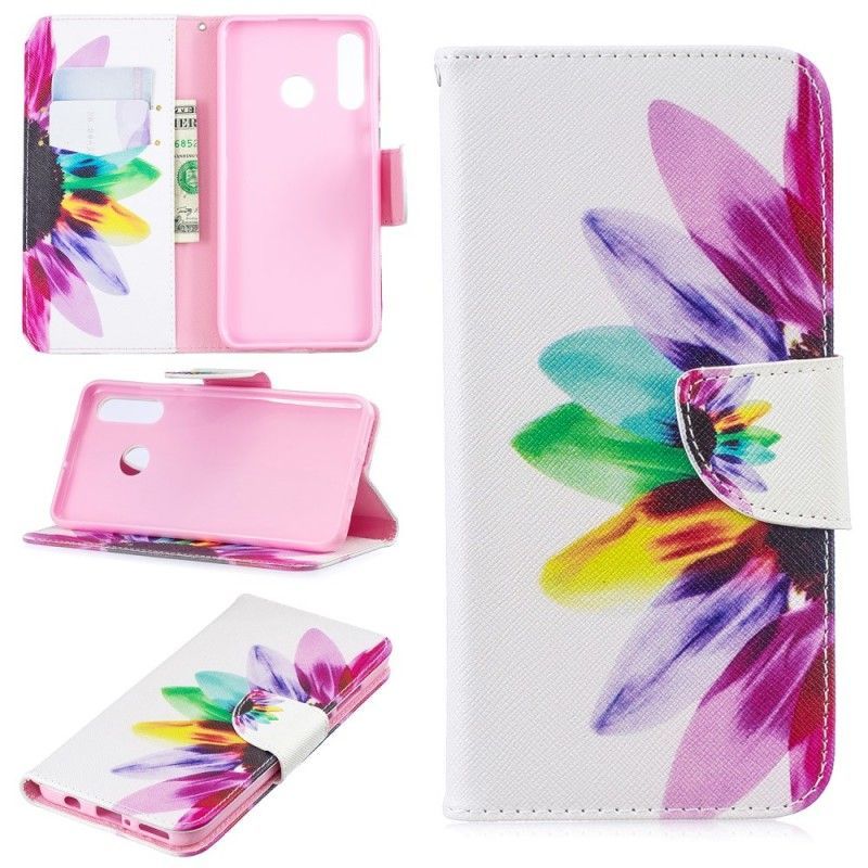 Flipové Pouzdro Huawei P30 Lite Akvarelová Květina