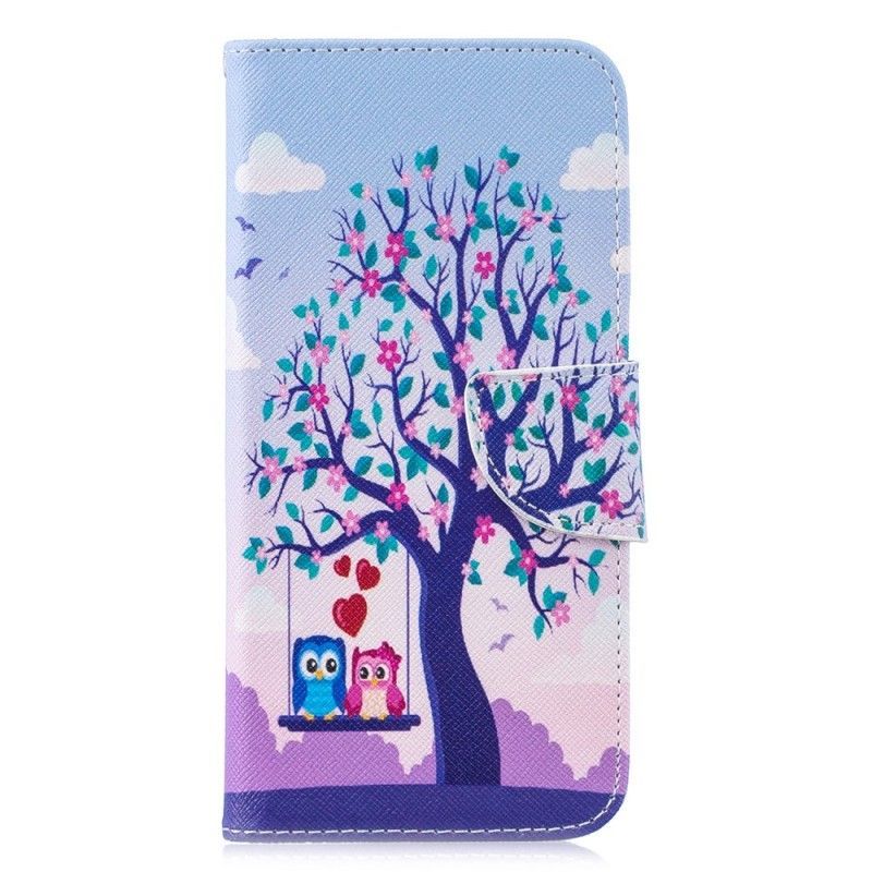 Flipové Pouzdro Huawei P30 Lite Sovy Na Houpačce