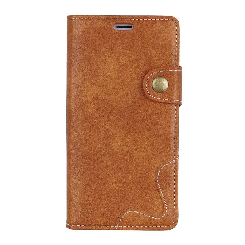 Flipové Pouzdro Huawei P30 Lite Umělecký Šicí Knoflík