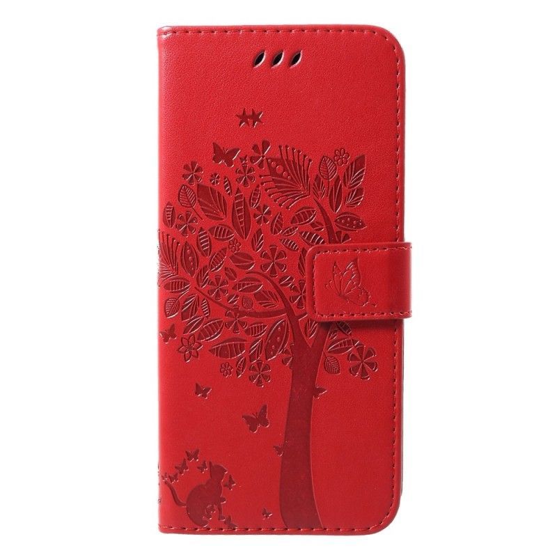 Flipové Pouzdro Huawei P30 Pro Strom A Pásové Sovy