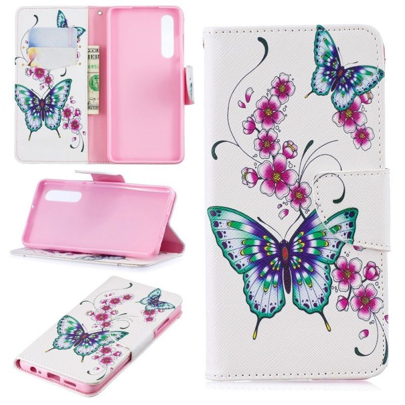 Flipové Pouzdro Huawei P30 Skvělí Motýli