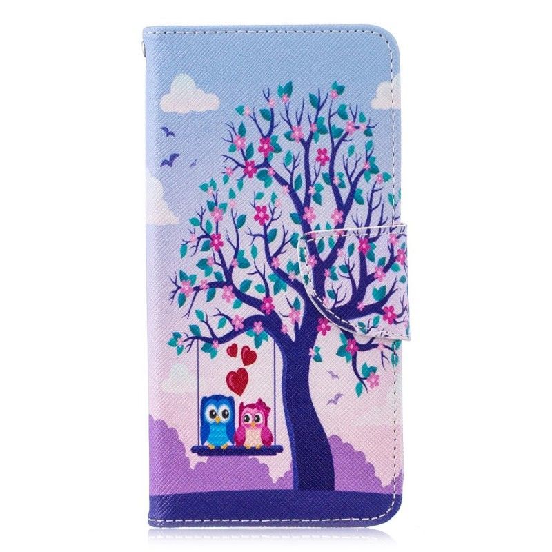 Flipové Pouzdro Huawei P30 Sovy Na Houpačce