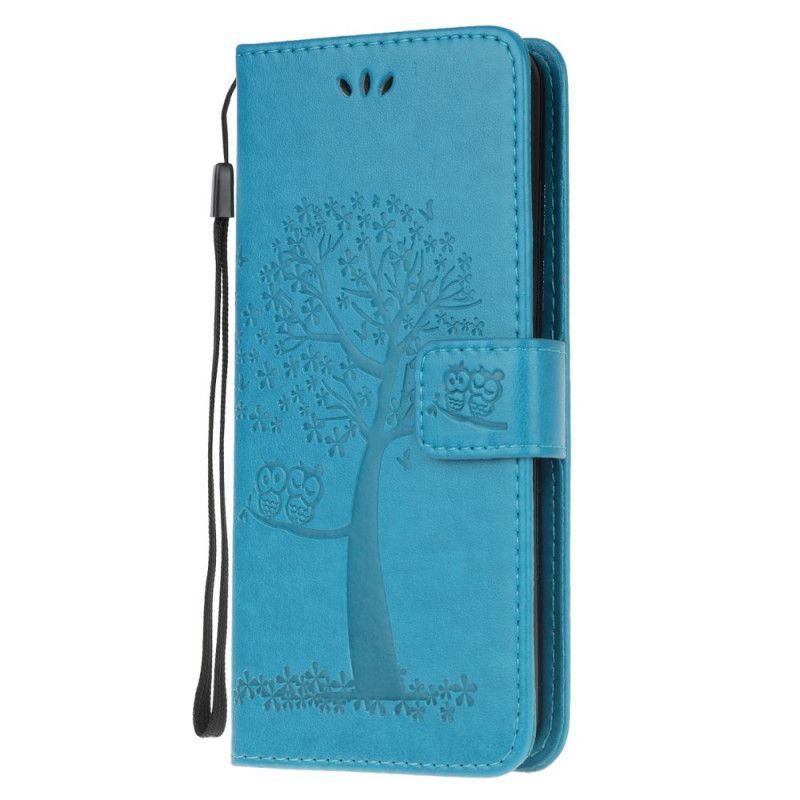 Flipové Pouzdro Huawei P40 Lite Strom A Páskované Sovy