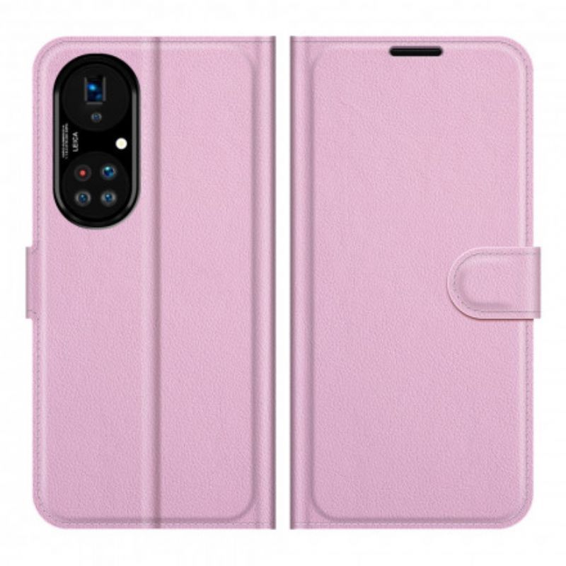 Flipové Pouzdro Huawei P50 Pro Klasický Styl Liči Kůže