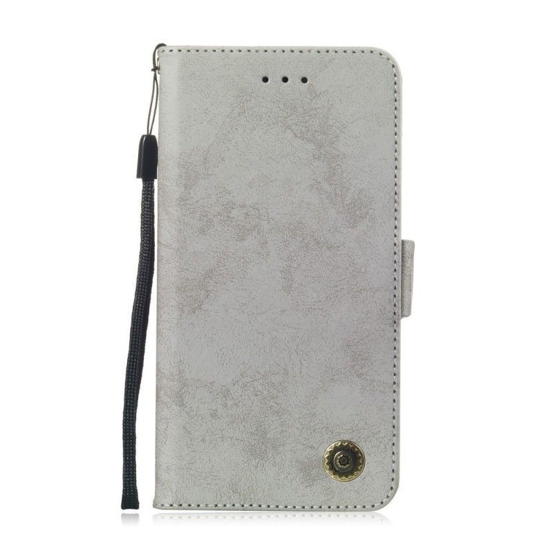Flipové Pouzdro Huawei Y5 2018 Retro Řemínek Z Umělé Kůže