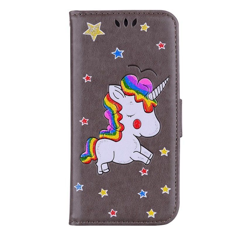 Flipové Pouzdro Huawei Y5 2018 Třpytivý Jednorožec