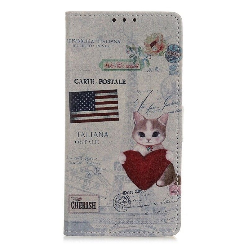 Flipové Pouzdro Huawei Y6 2019 Cestující Kočka