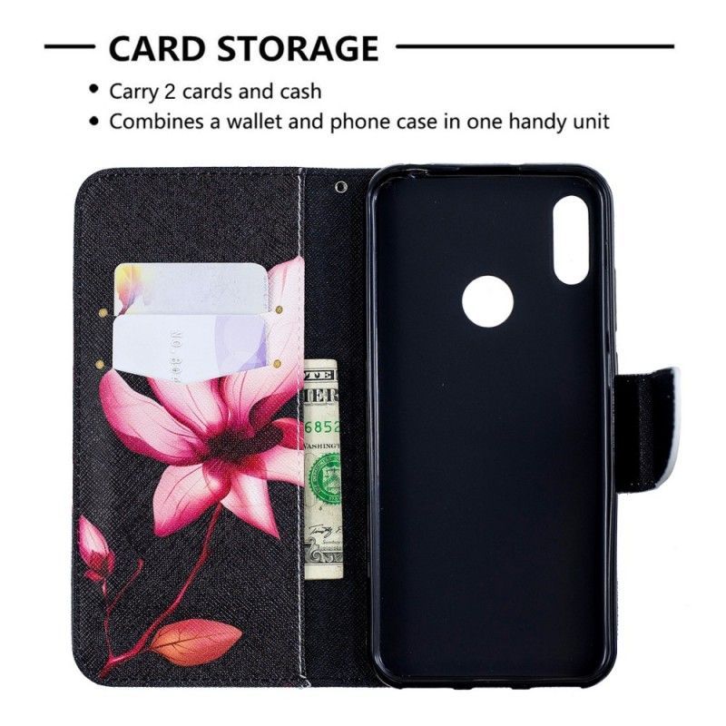 Flipové Pouzdro Huawei Y6 2019 Růžový Květ