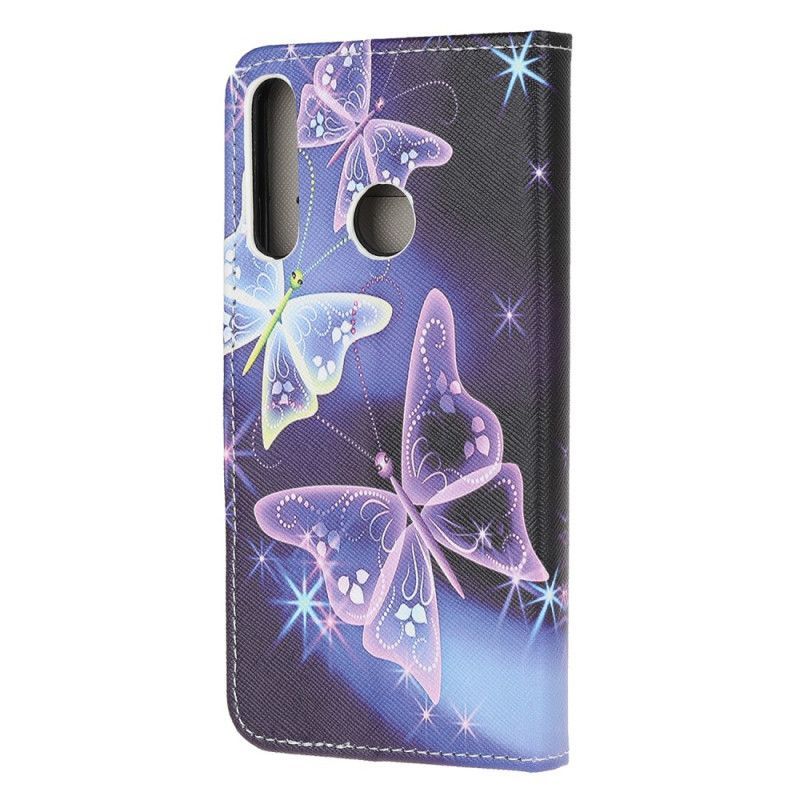 Flipové Pouzdro Huawei Y6p Motýli A Květiny 2