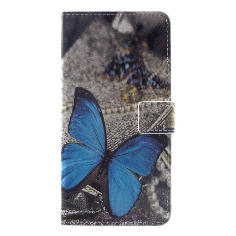 Flipové Pouzdro Na Huawei Mate 20 Pro Modrý Motýl
