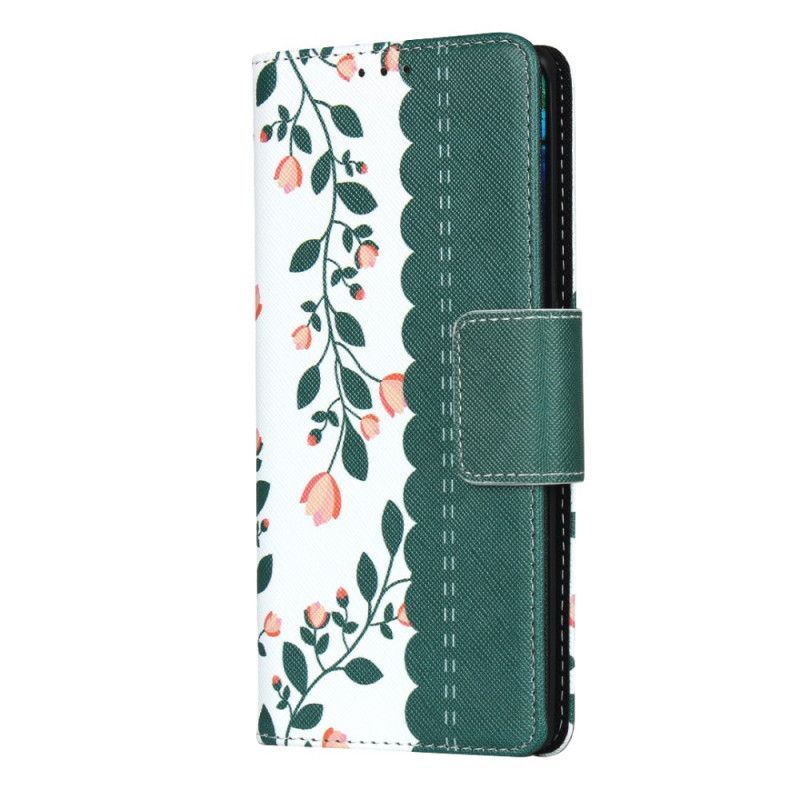 Flipové Pouzdro Na Huawei Mate 30 Pro Květiny S Páskem