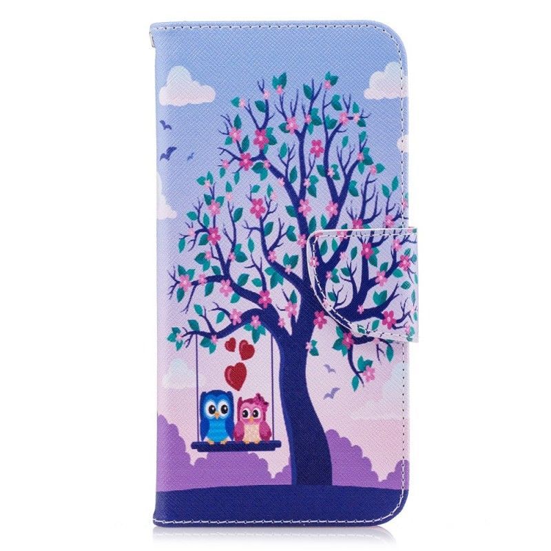 Flipové Pouzdro Na Huawei P Smart Sovy Na Houpačce