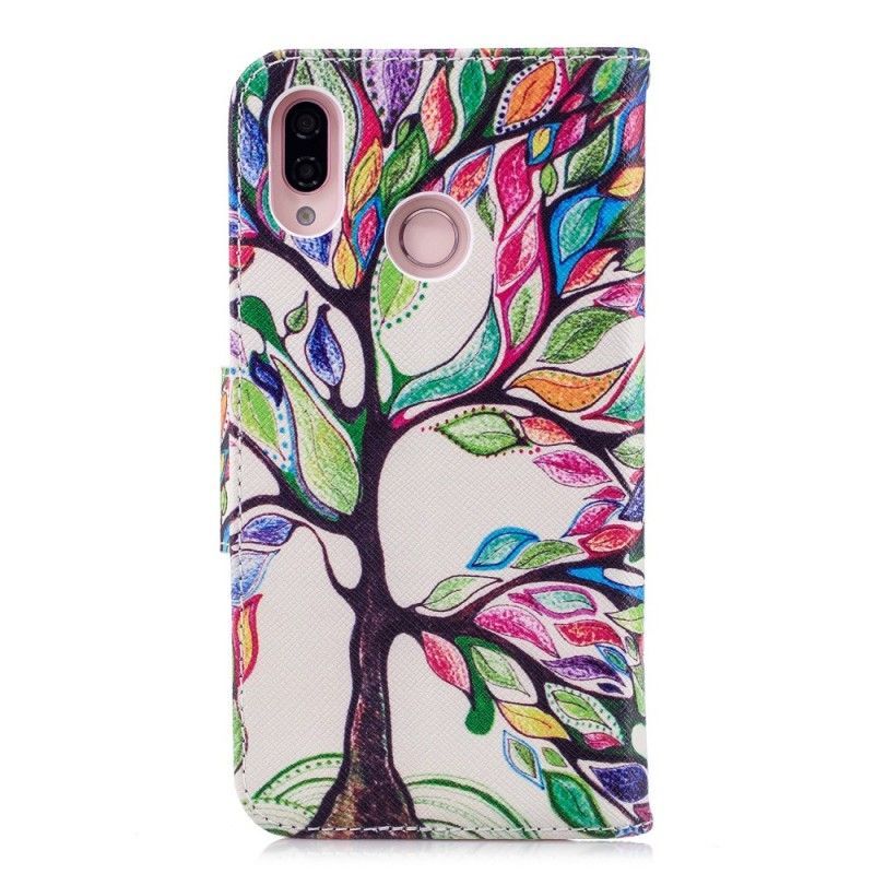 Flipové Pouzdro Na Huawei P20 Lite Barevný Strom