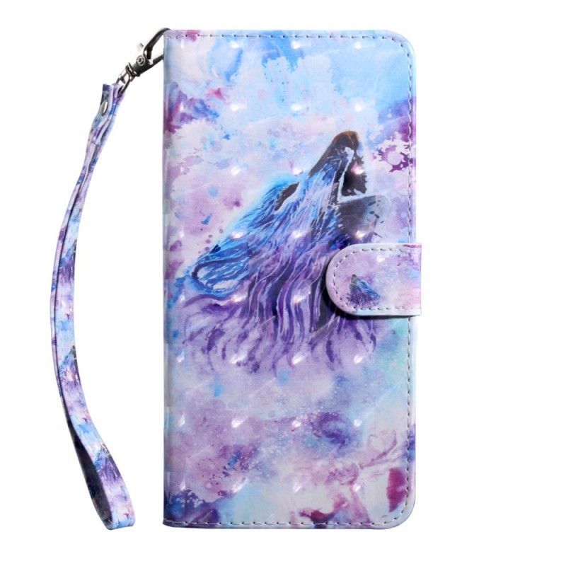 Flipové Pouzdro Na Huawei P30 Lite Akvarel Vlk