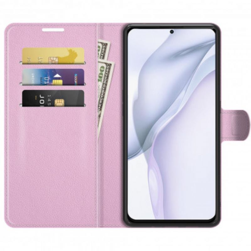 Flipové Pouzdro Na Huawei P50 Klasický Styl Liči Kůže