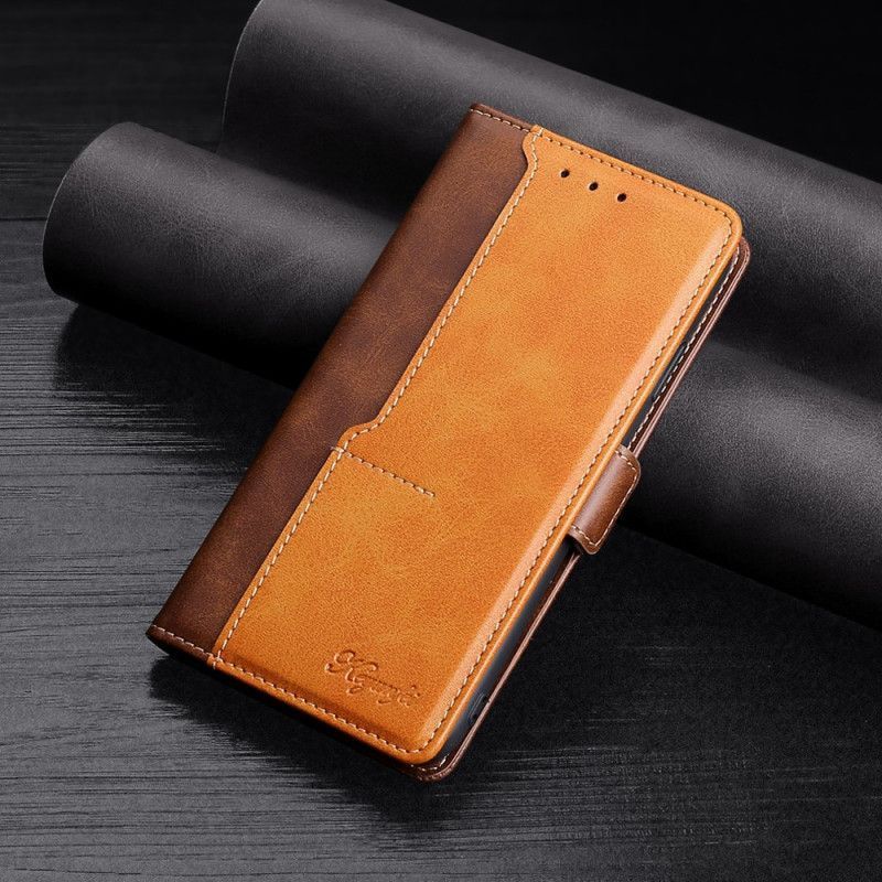 Honor 50 Pro / Huawei Nova 9 Pro Dvoubarevný Kryt Z Umělé Kůže