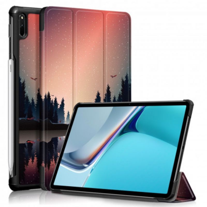Inteligentní Pouzdro Kryt Huawei Matepad 11 (2021) Zesílený Les