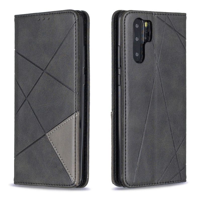 Kožené Pouzdro Folio Huawei P30 Pro Umělecký Styl