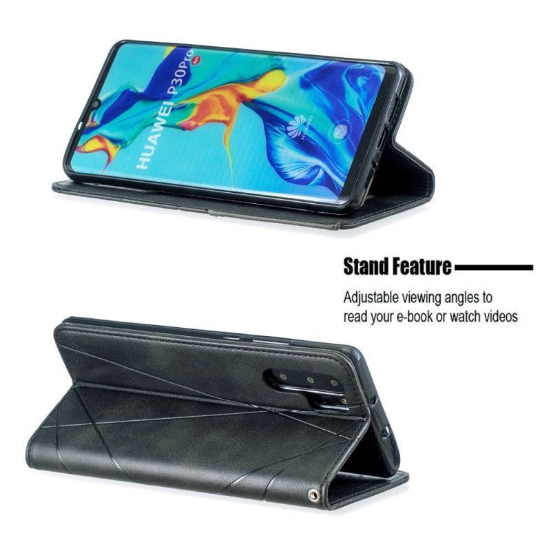 Kožené Pouzdro Folio Huawei P30 Pro Umělecký Styl