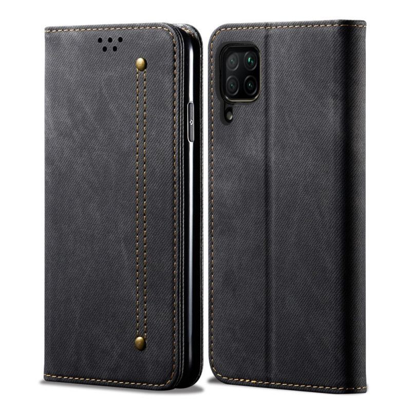 Kožené Pouzdro Folio Huawei P40 Lite Textura Džínů Z Umělé Kůže